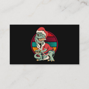 TRex Santa Claus Dinosaur Weihnachten Funny Merry Visitenkarte