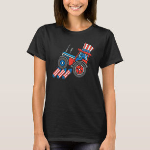 Trex Tractor US Flag Dino Truck 4. Juli Toddle T-Shirt