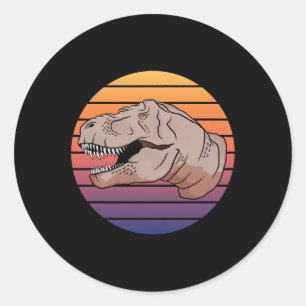 TRex Tyrannosaurus Rex Dinosaur Retro Vintage Runder Aufkleber