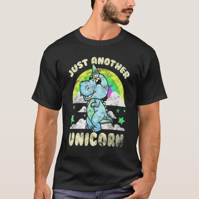 Trex Unicorn Inspiriert Eiskremhorn verwandt T-Shirt (Vorderseite)