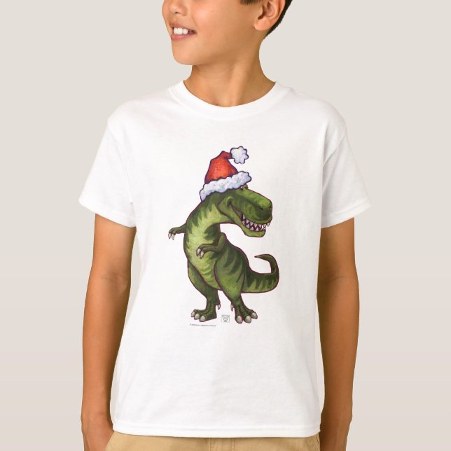 TRex Weihnachten T-Shirt (Vorderseite)