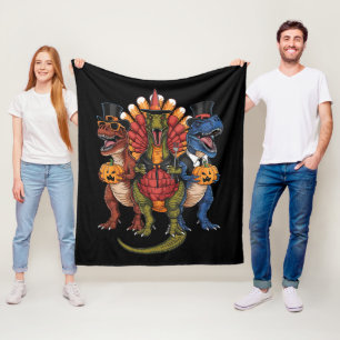 TRexgiving T-Rex Frohes Erntedankfest Dinosaurier Fleecedecke
