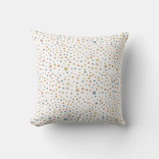 Trey Confetti Wasserfarbe Dots Throw Kissen (Vorderseite)