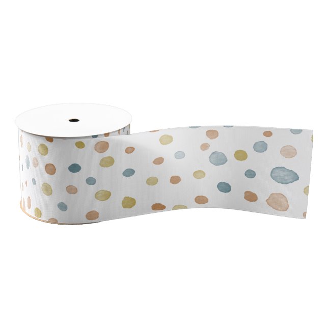 Trey Confetti Watercolor Dots Ribbon Ripsband (Spule)