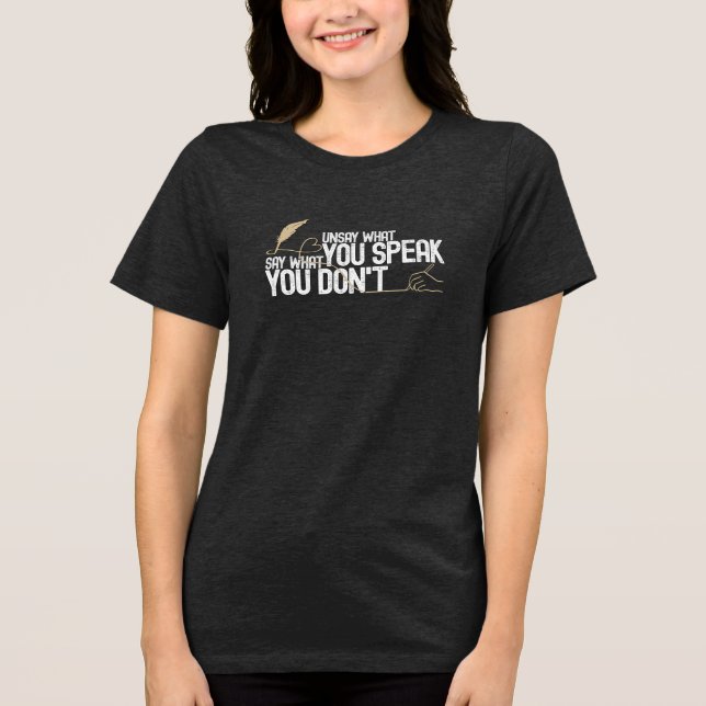 Tri-blend Comfort Women's Sarcastic Quote Tee (Vorderseite)