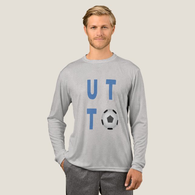 Tri-blend Long Sleeve Shirt grey  UTAH  SPORT  (Volle Vorderseite)