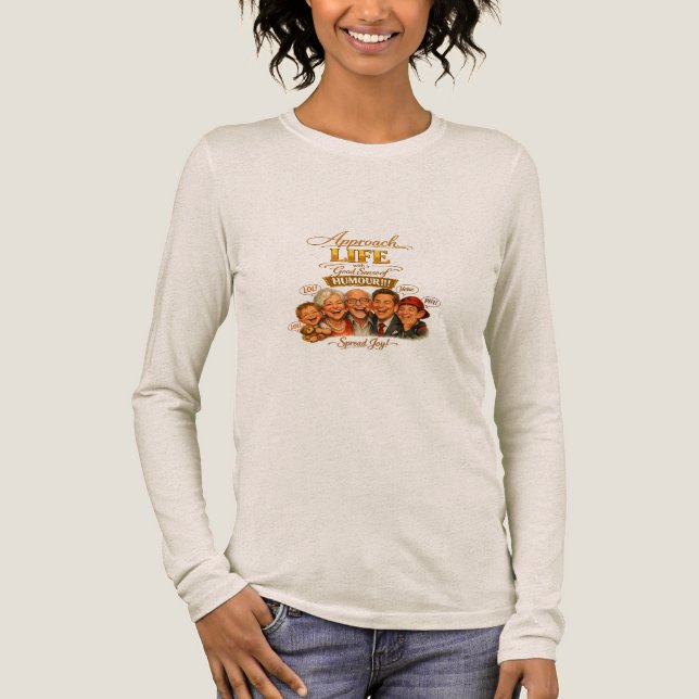 Tri-Blend-Shirt mit strahlender Freude Tri-Blend Shirt (Vorderseite)