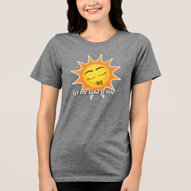 Tri-Blend Shirt : Nehmen Sie ein Nickerchen (grau) (Vorderseite)