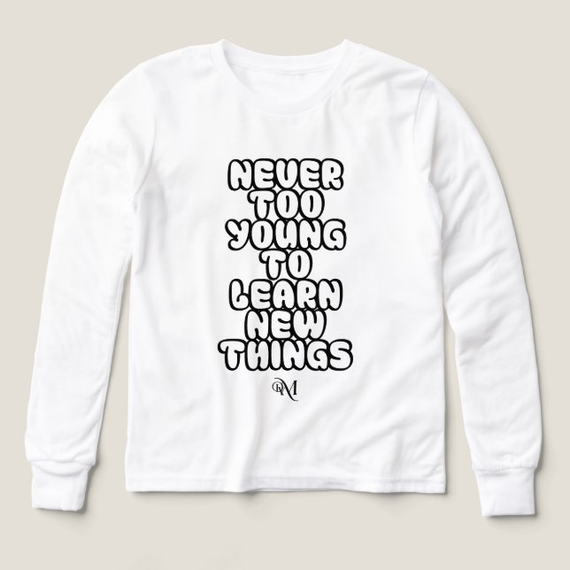 Tri-Blend Shirt : Niemals zu jung (weiß) (Design Vorderseite)