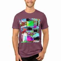 Tri-Blend-T-Shirt – Abstractes Raster