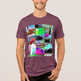 Tri-Blend-T-Shirt – Abstractes Raster Tri-Blend Shirt
