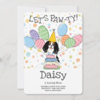 Tri Color Cavalier King Charles Spaniel Birthday