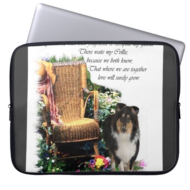 Tri Color Collie Art Ohrts Laptopschutzhülle (Vorderseite)