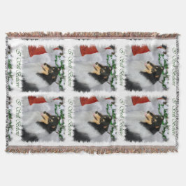Tri Color Collie Christmas Decke