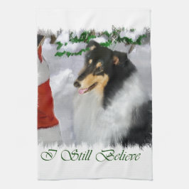 Tri Color Collie Christmas Küchentuch