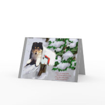 Tri-Color Collie Welpe Weihnachtsgeschenke