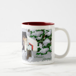 Tri-Color Collie Welpe Weihnachtsgeschenke Zweifarbige Tasse