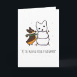 Tri-Color Corgi Snowman | CorgiThings Feiertagskarte<br><div class="desc">www.corgithings.com instagram.com/corgithings facebook.com/corgithings</div>