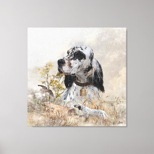 Tri Color English Setter Art, Holcock Jagen Leinwanddruck