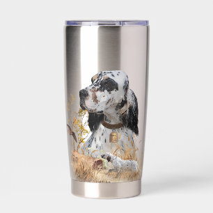 Tri Color English Setter Art, Holcock Jagen Thermobecher
