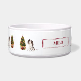 Tri-Color King Charles Spaniel Funny Christmas Dog Napf