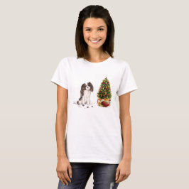 Tri-Color King Charles Spaniel Funny Christmas Dog T-Shirt