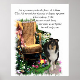 Tri Color Rough Collie Art Print Poster