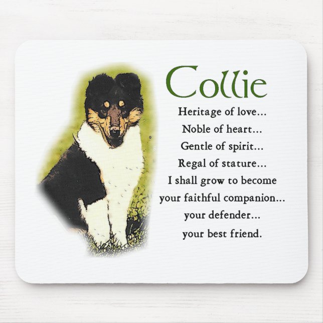 Tri Color Rough Collie Geschenke Mousepad (Vorne)