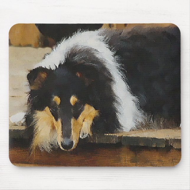 Tri-Color Rough Collie Geschenke Mousepad (Vorne)