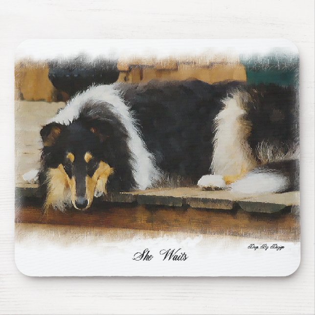 Tri-Color Rough Collie Geschenke Mousepad (Vorne)