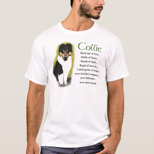 Tri Color Rough Collie Geschenke T-Shirt (Vorderseite)