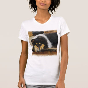 Tri-Color Rough Collie Geschenke T-Shirt