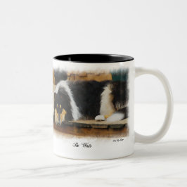 Tri-Color Rough Collie Geschenke Zweifarbige Tasse