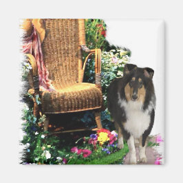 Tri-Color Rough Collie Kunstgeschenke Magnet