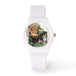 Tri Color Rough Collie Kunstgiesserei Armbanduhr