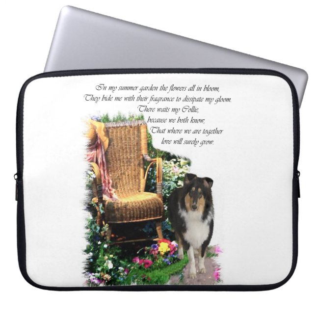 Tri Color Rough Collie Kunstgiesserei Laptopschutzhülle (Vorderseite)
