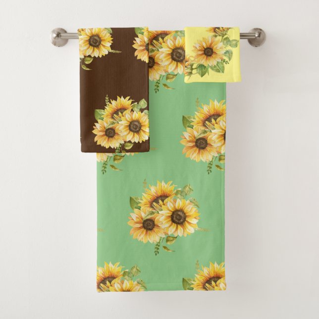 Tri Color Sunflower Badhandtuch Set (Insitu)