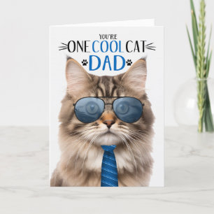 Tri Color Tabby Cat Vatertag Eine Coole Katze Feiertagskarte