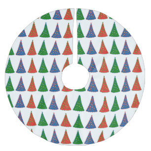 Tri-Color-Trees Polyester Weihnachtsbaumdecke