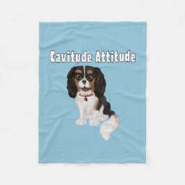 Tri-Colored Cavalier King Charles Spaniel Fleecedecke