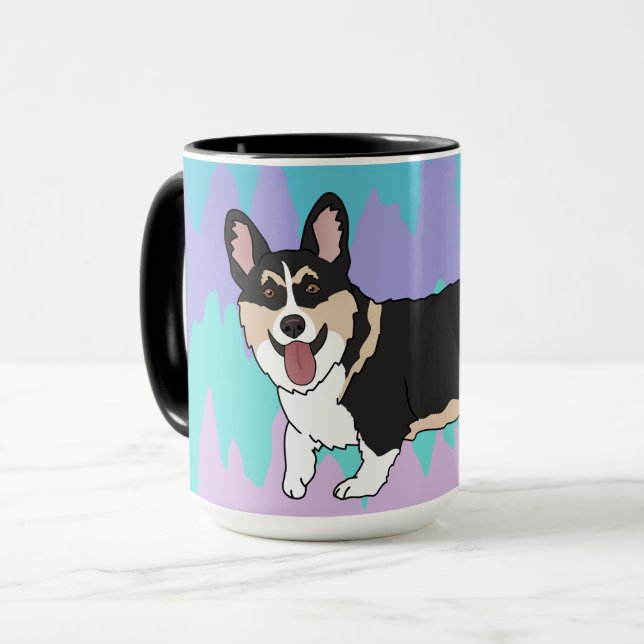 Tri Colored Corgi Tasse (Vorderseite Links)