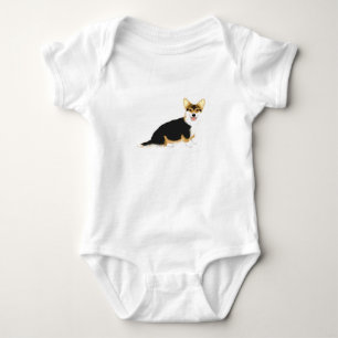 Tri Corgi Baby Strampler