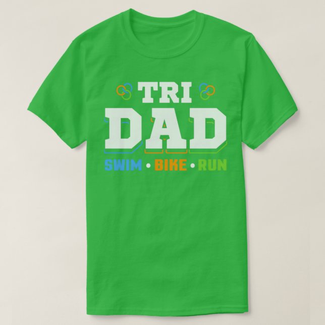 Tri Dad Swim Bike Run T-Shirt (Design vorne)