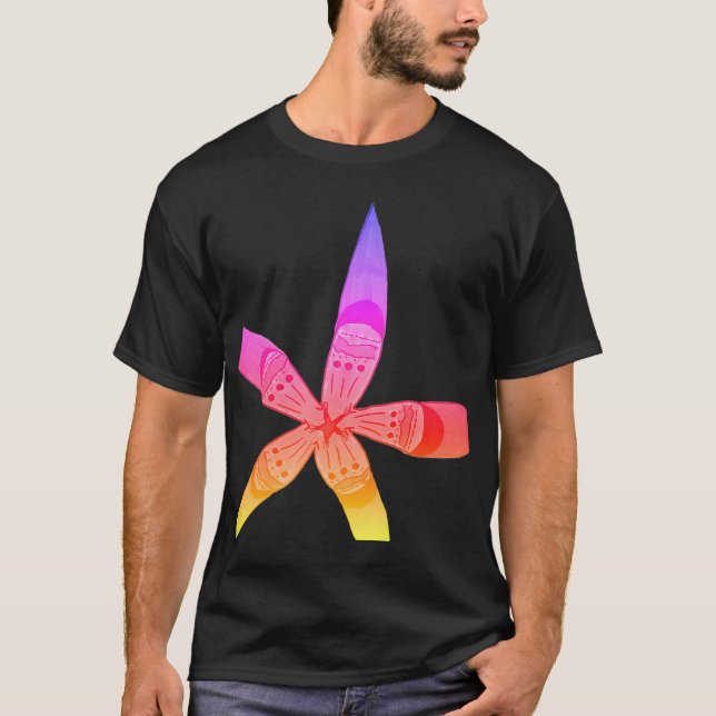 Tri dye floral color blend T-Shirt (Vorderseite)