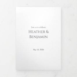 Tri-Fald-Einladungs-Vorlage Dreifach Gefaltete Einladung