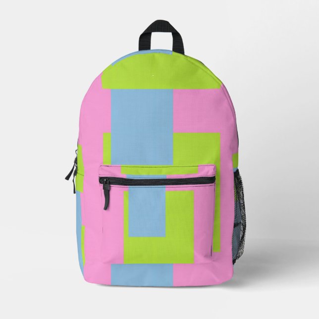 Tri Farbe  Bedruckter Rucksack (Vorderseite)