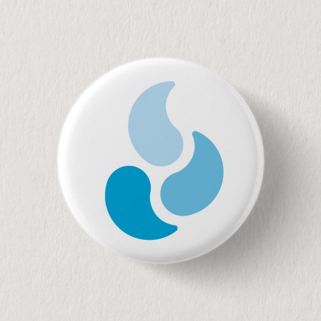 Tri Farbeflamme - runder Knopf Button (Vorderseite)