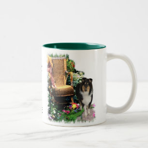 Tri Farberaue Collie-Kunst-Geschenke Zweifarbige Tasse
