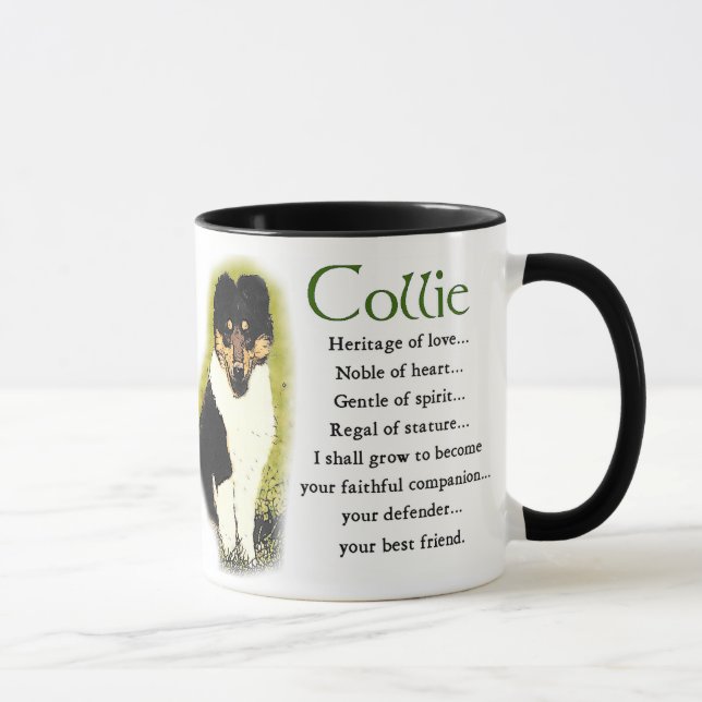 Tri Farbraue Collie-Geschenke Tasse (Rechts)