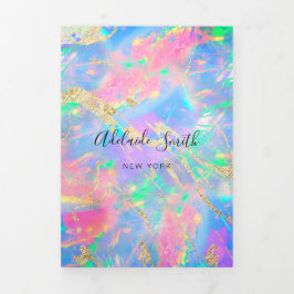 Tri-Fold-Broschüre für Neon-Opal Dreifach Gefaltete Einladung